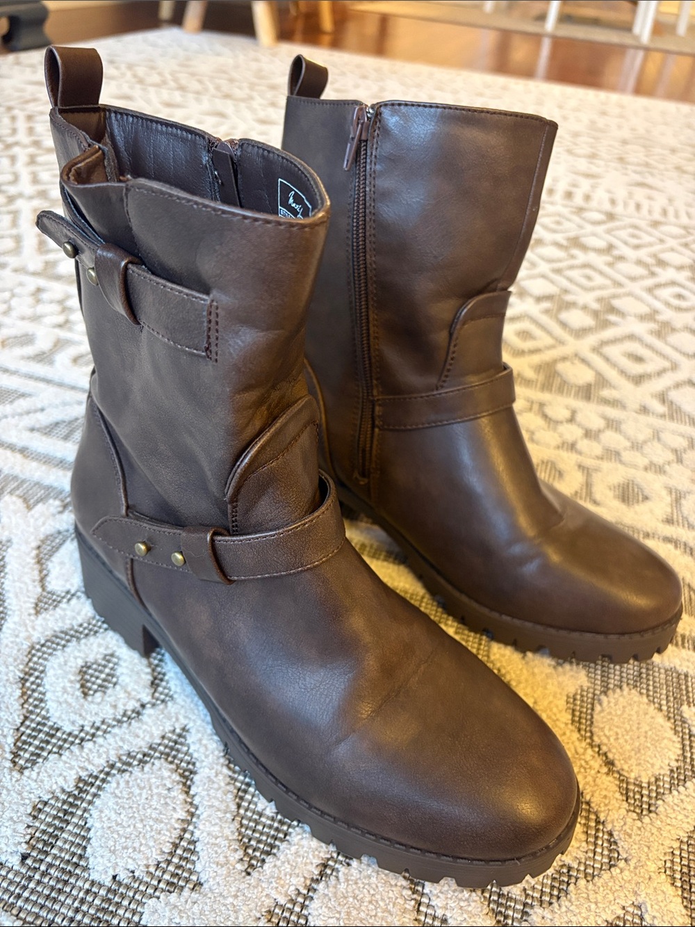 Women’s Brown Leather Mid-Calf Boot